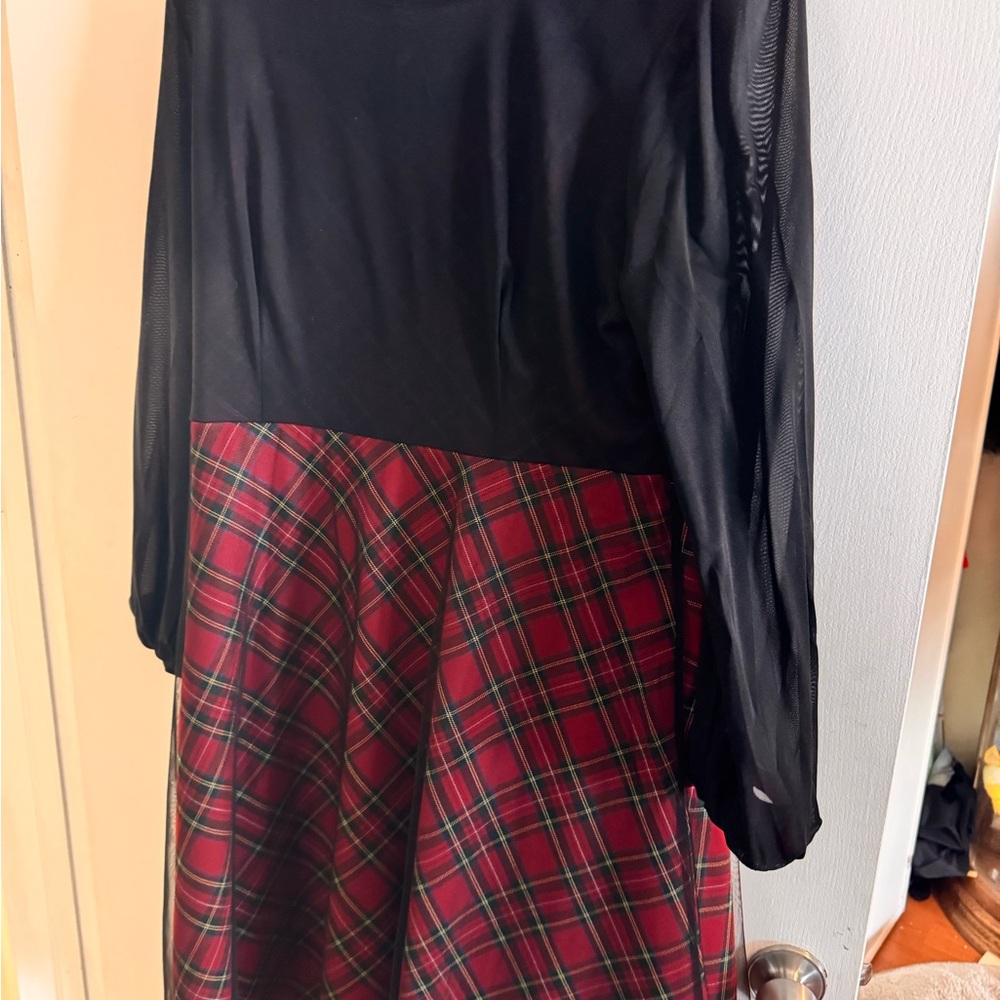 Voodoo Vixen Plaid Red and Black Women's dress